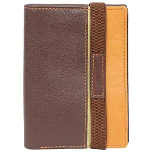 Leatherman Fashion LMN Genuine Leather Unisex Brown Tan Wallet 6 Card Slots