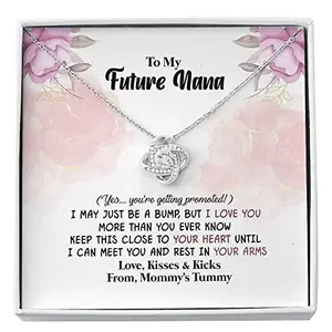 rakva 925 Sterling Silver Gift Grandmother Necklace, Baby Announcement Grandparent, New Grandma Gift