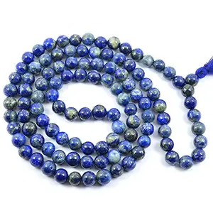 Reiki Crystal Products Lapis Lazuli 8 mm Stone Mala - Necklace Crystal Mala 108 Beads Jaap Mala for Reiki Healing and Crystal Healing Stone (Color : Blue)