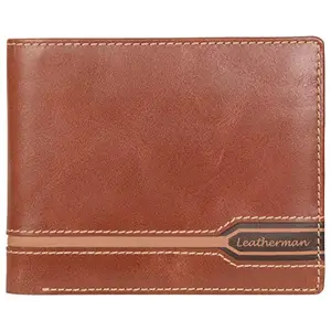 Leatherman Fashion LMN Genuine Leather Women's Tan Wallet 3 Card Slots