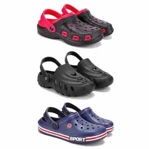 DRACKFOOT-Lightweight Classic Clogs || Sandals with Slider Adjustable Back Strap for Men-Combo(3)_S-3017-3138-3015-9 Blue