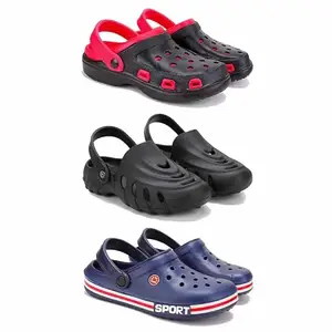 Lightweight Classic Clogs || Sandals with Slider Adjustable Back Strap for Men-Combo(3)-3017-3138-3015-7 Blue-2046