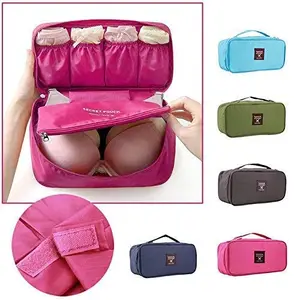Zelofy Travel Organizer Storage Bag for Women's Bra Underwear Lingerie Pouch, Multi Color