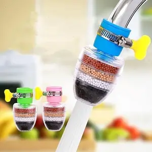 Pack of 2 Activated Carbon Faucet Water Filters Home Kitchen Faucet Tap Water Tap Filter Multilayer Clean Purifier Filter Cartridge Five Layer Water Filter Tap Filter (N-04)