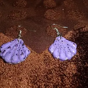 Shimmer & Shine Light Violet Polymer Clay Fashion Earrings for Women & Girls
