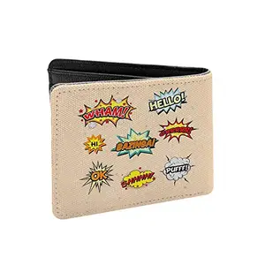 styleme Canvas Wallet for Man,Boys 6 Card Holder Wallet Dsigner Multicolor Genuine Leather Wallet ( wn 148