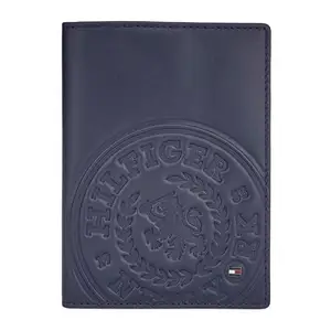 Tommy Hilfiger Wexford Men Leather Passport Case - Navy, No. of Card Slot - 3