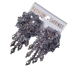 RK enterprise - Fashion jewllery moti glass crystal fashion earings for women and Girl. (Grey)
