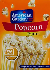 American Garden Popcorn - Butter, 3x91g Pack