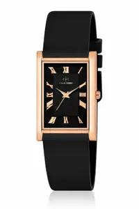 Brand: CHARLIEKEEN CHARLIEKEEN Slim Analogue Watch, Black Dial, Leather Strap