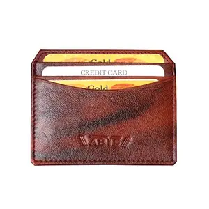 ABYS Genuine Leather Brown Money Clip||Card Case||Pocket Wallet for Men & Women
