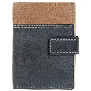 Leatherman Fashion LMN Genuine Leather Unisex Black Document Holder 12 Card Slots