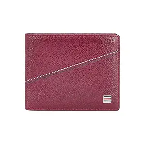 Tommy Hilfiger Sebastian Mens Leather Pass Case Wallet Burgandy