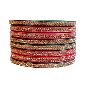 Red Green Colour Lakh/Lac Fancy Bangles Set For Women & Girls (2.8)