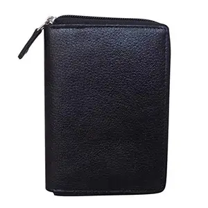 STYLE SHOES Black Genuine Leather Wallet for Women Women