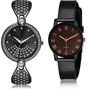 NEUTRON Rich Analog Black Color Dial Women Watch - GM247-G529 (Pack of 2)