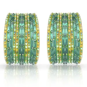 BANGLESKART Glass Bangle Set, Handmade Bangles, for Women's, (1Pair)