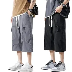 Visit the Lymio Store Lymio Men Casual Shorts || Men Cargo Shorts Cotton || Available in Combo Pack of 2 (Shorts-42-45)