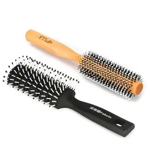 Nfilla Round Hair Brush For Adding Curls, Volume & Waves In Hairs| Men and Women| All Hair Types Pro Boar Bristles Round Hair Brush, Thermal Ceramic & Ionic Tech, Roller Hair brush for Blow Drying 4