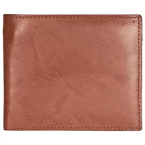 LMN Genuine Leather Brown Wallet for Men 614701 (3 Credit Card Slots)