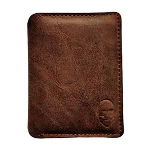 Achernar Leather Trifold Card Holder for Men and Women's - Brown