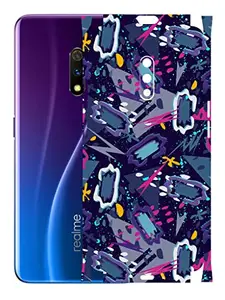 AtOdds AtOdds - Realme X Mobile Back Skin Rear Screen Guard Protector Film Wrap (Coverage - Back+Camera+Sides) (Abstract)