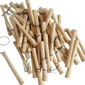 GIRLYZ ATTIRE Wooden Hair Roller Curly Hair, (PACK OF 10)