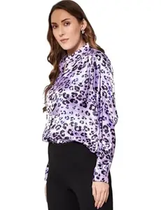 Solid Satin Shirt for Women| Satin Shirts for Women Stylish Western||Satin-Shirt-44-S