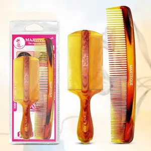 Majestique Hair Grooming & Lice Comb Set,ice and nits removal comb set, Lice Comb,Better Hair Quality Removal of Dandruff - 2Pcs/Multicolour