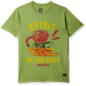 Royal Enfield Spirit Of The Past Leaf Green T-Shirt (2XL) 46 CM(RLATSK000137)