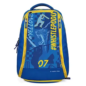 Nasher Miles CSK Yellow-Blue Cricket Backpack 40| 15.6 Inch Laptop Backpack for Men and Women | USB Charge Port | Shoe and Secret pocket