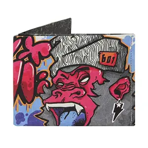 Supervek Monkey Anime Paper Slim Wallet for Men | Tattoo Art Streetwear Hypebeast Stitched Tyvek Bifold Mens Wallet | Men's Mighty Credit Card Holder Purse | Wallets Gifts for Him Boyfriend Boys Gents
