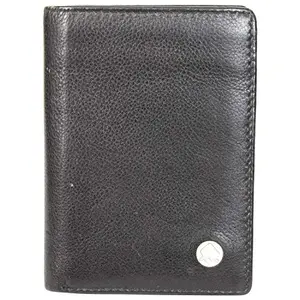 Leatherman Fashion LMN Genuine Leather Unisex Black Wallet with 9 Card Slots
