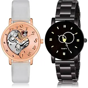 NEUTRON Exclusive Analog Rose Gold and Black Color Dial Women Watch - GM375-G521 (Pack of 2)