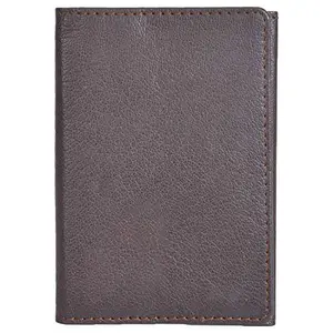 Leatherman Fashion LMN Genuine Leather Brown Color Unisex Business Card Holder(2 Slots)