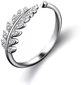 Arej Enterprises Leaf Style Ring Adjustable Silver