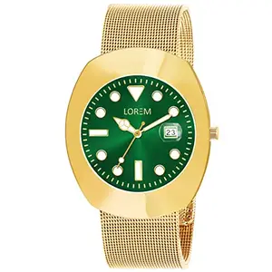 Trend Fusion Gold Intermesh Steel Strap Analog Watch for Men LR140