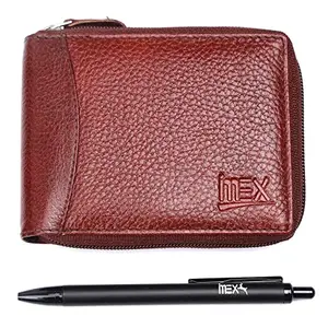 iMEX Leather Men's Wallet (IMG001) (Cherry Brown)