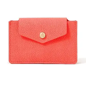 Accessorize London Women's Faux Leather Orange Triple Cardholder