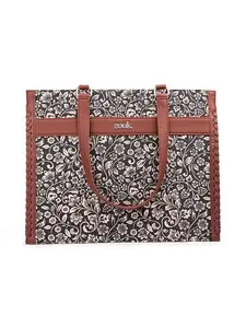 ZOUK Boardroom Office Bag for Women | Big Size Business Tote | Laptop Up to 14 Inch | Water-Resistant | Stylish Handbag for Work & Travel | Flomotif