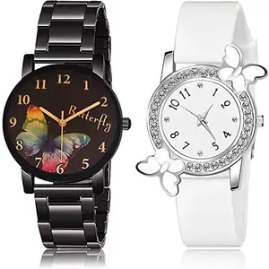 NEUTRON Unique Analog Black and White Color Dial Women Watch - GCPL20-G102 (Pack of 2)