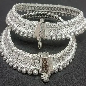 Heavy bridal trendy design silver plated screw Payal pajeb Alloy Anklet