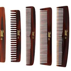 Roots Combo of Wide Teeth & Pocket Combs for Wavy/Currly/Long Hair Comb -Pack of 6