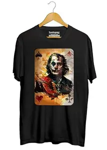 Looky Wooky Joker Card Unisex T-Shirt Western OversizedT-Shirts Half Sleeve for Girls | bts Jungkook Printed T-Shirt| Regular & Casual Half-Sleeves Tshirts |Joker Card Unisex T-Shirt women cotton shirt XL