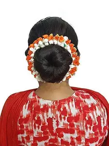 Inaaya South Indian Flower Juda Hair Bun Decoration Gajra for Women & Girls 15 Grams Pack Of 1