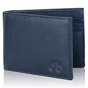 Designer Bugs Men's Genuine Leather Wallet Blue