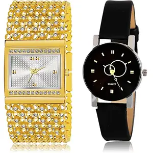 NEUTRON Diwali Analog Silver and Black Color Dial Women Watch - G590-G386 (Pack of 2)