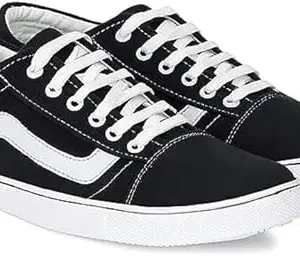 Genial Walking Shoes for Men (Multicolor) | Size - 10 | P-GL-CONVAS BLK-10