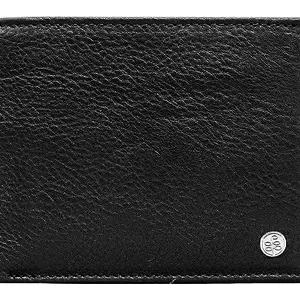 eske Randall - Genuine Leather Mens Bifold Wallet - Holds Cards, Coins and Bills - 6 Card Slots - Everyday Use - Travel Friendly - Handcrafted - Durable - Water Resistant - Vintage Black