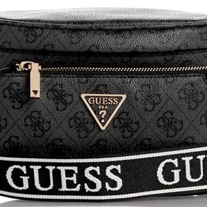 GUESS Women's Black Printed Waist Bag| Ladies Purse Handbags | Gift For Ladies